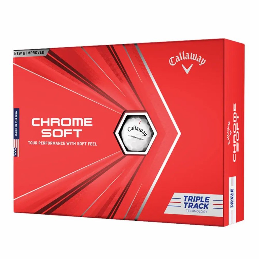 Balls * | Callaway Chrome Soft Triple Track White Golf Balls Dozen