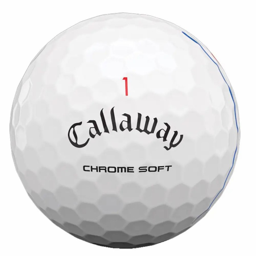 Balls * | Callaway Chrome Soft Triple Track White Golf Balls Dozen