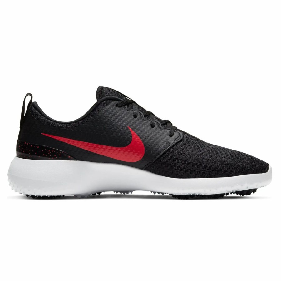 Shoes * | Nike Golf Nike Roshe G Black-Red Mens Golf Shoes Black/Red