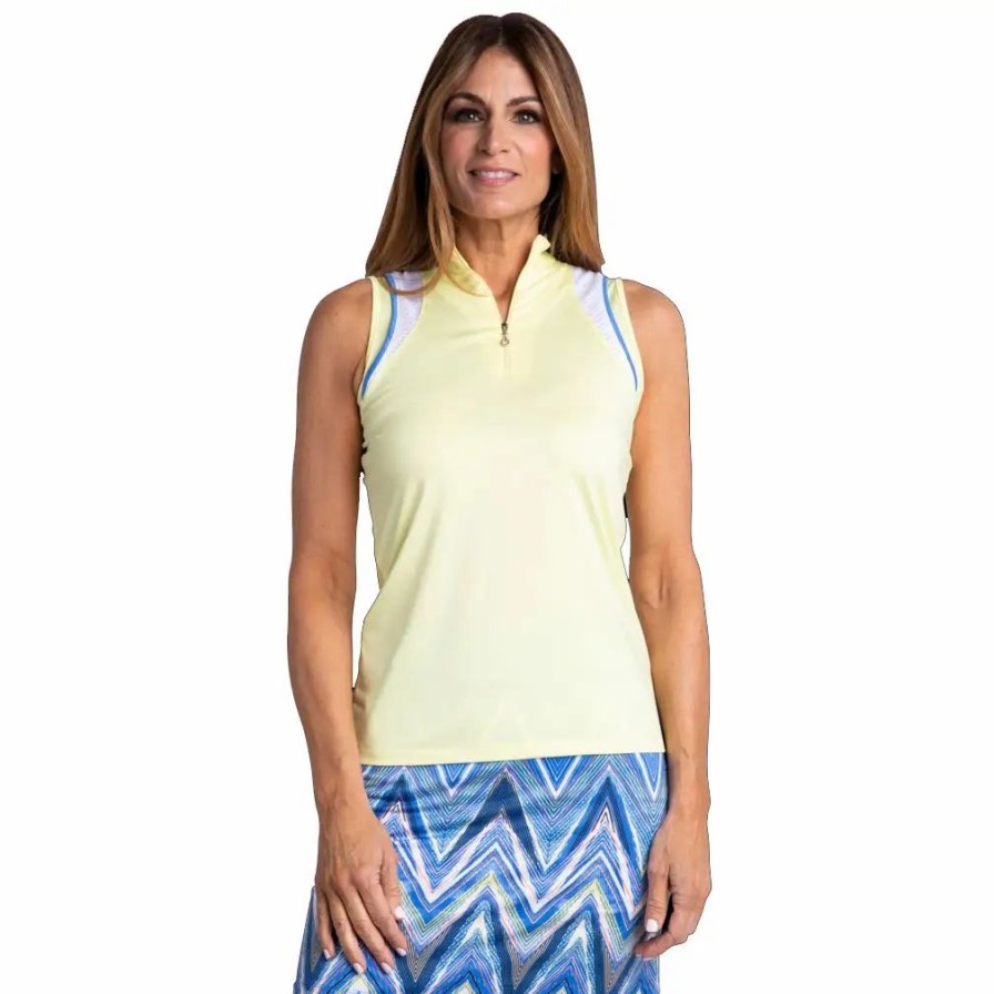 Clothes * | Sport Haley Bitsy Sleeveless Womens Golf Polo 733 Laguna