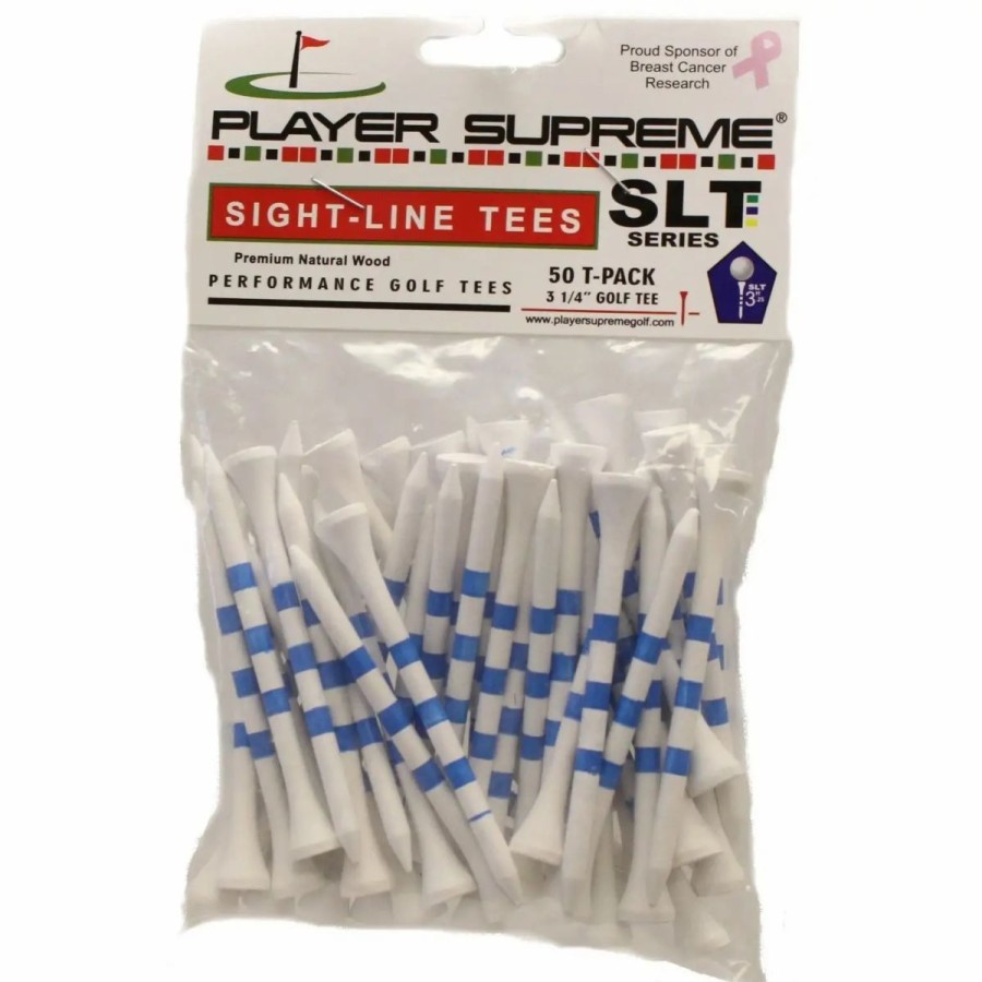 Accessories * | Jp Lann Player Supreme Sightline System 3.25In Golf Tees 50 Pack Blue