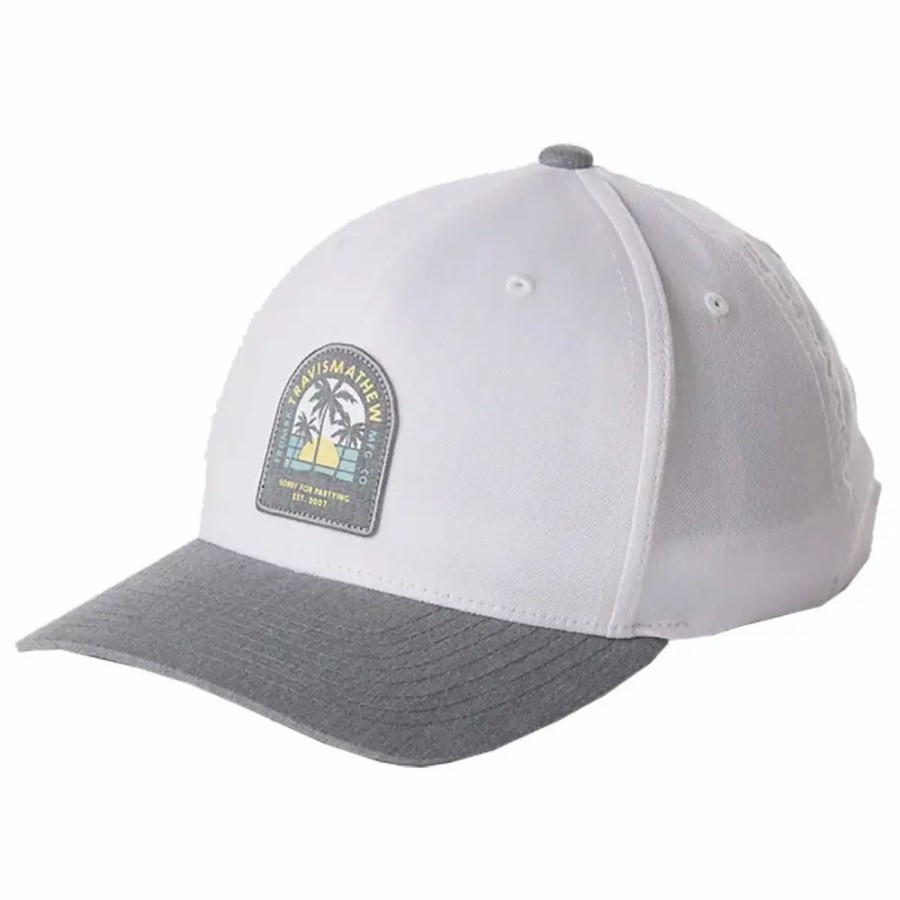 Accessories * | Travismathew Ship Out Mens Golf Hat White 1Wht