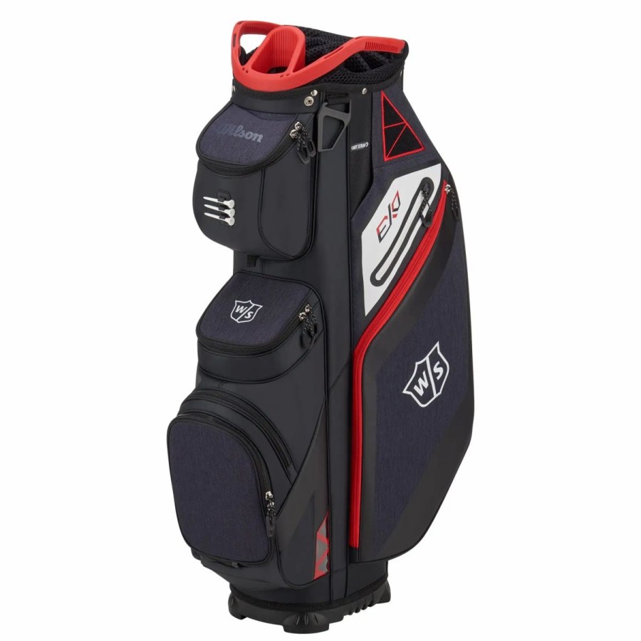 Bags * | Wilson Golf Wilson Exo Black-Red Golf Cart Bag