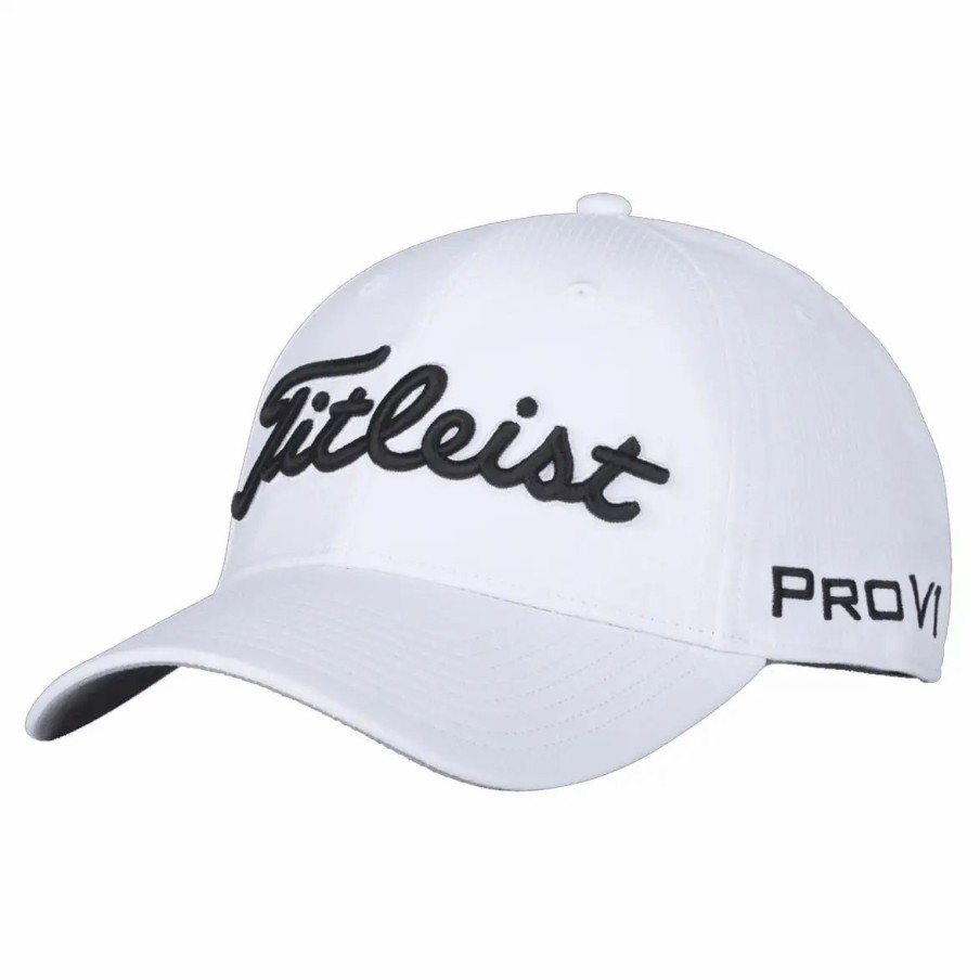 Accessories * | Titleist Tour Elite White Mens Golf Hat