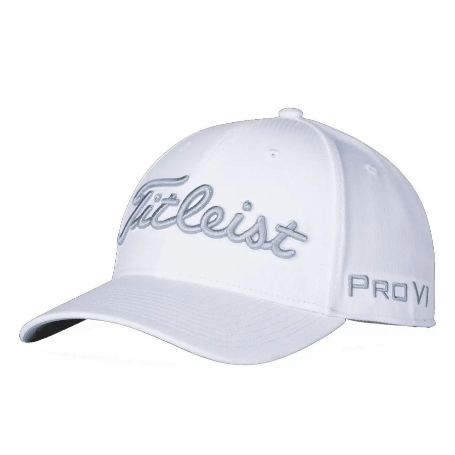 Accessories * | Titleist Tour Elite White Mens Golf Hat