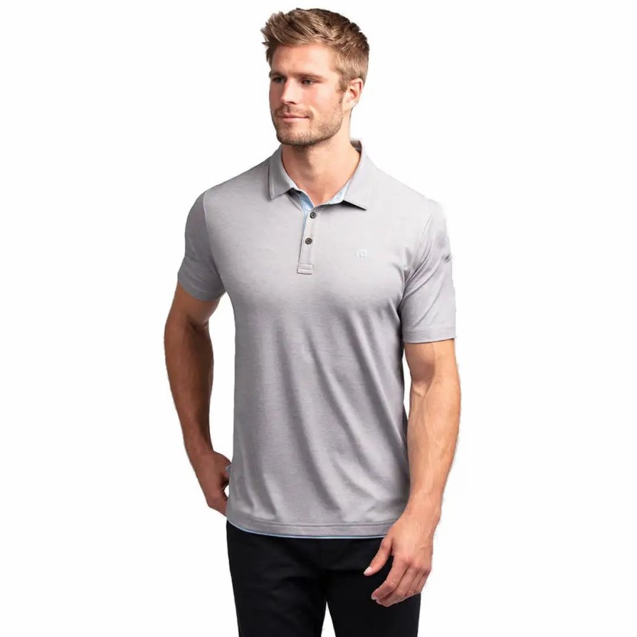 Clothes * | Travismathew Tmi Mens Polo Htr Quiet Shade