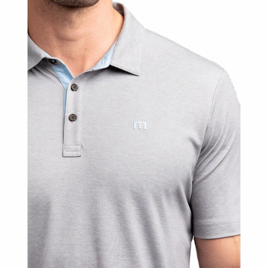 Clothes * | Travismathew Tmi Mens Polo Htr Quiet Shade