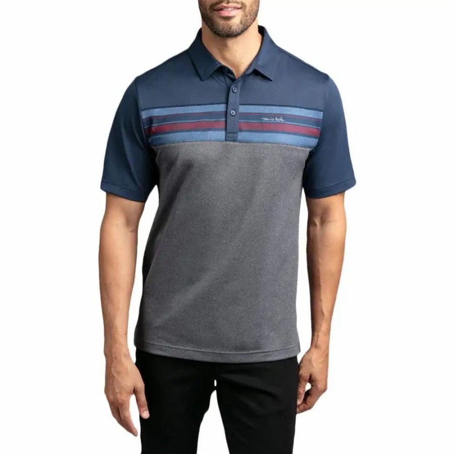 Clothes * | Travismathew Sand Storm Mens Golf Polo Mood Indigo