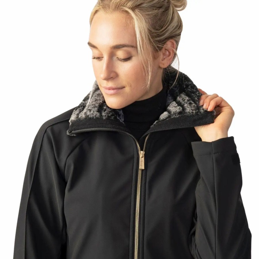 Clothes * | Daily Sports Alexia Black Womens Golf Jacket Black 999