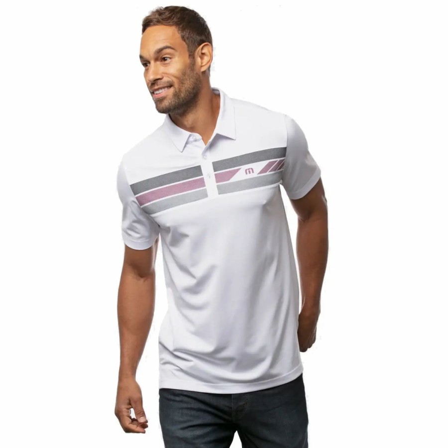 Clothes * | Travismathew Topsail Mens Golf Polo White