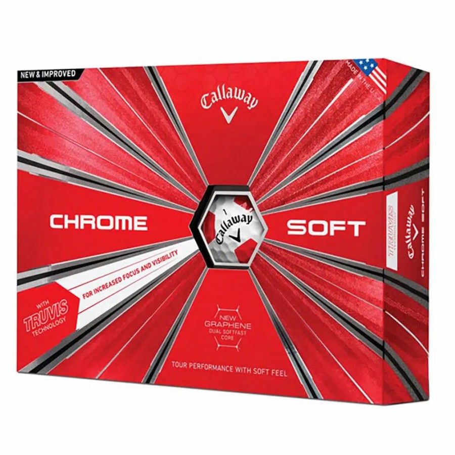 Balls * | Callaway Chrome Soft Truvis Red Golf Balls Dozen 2018