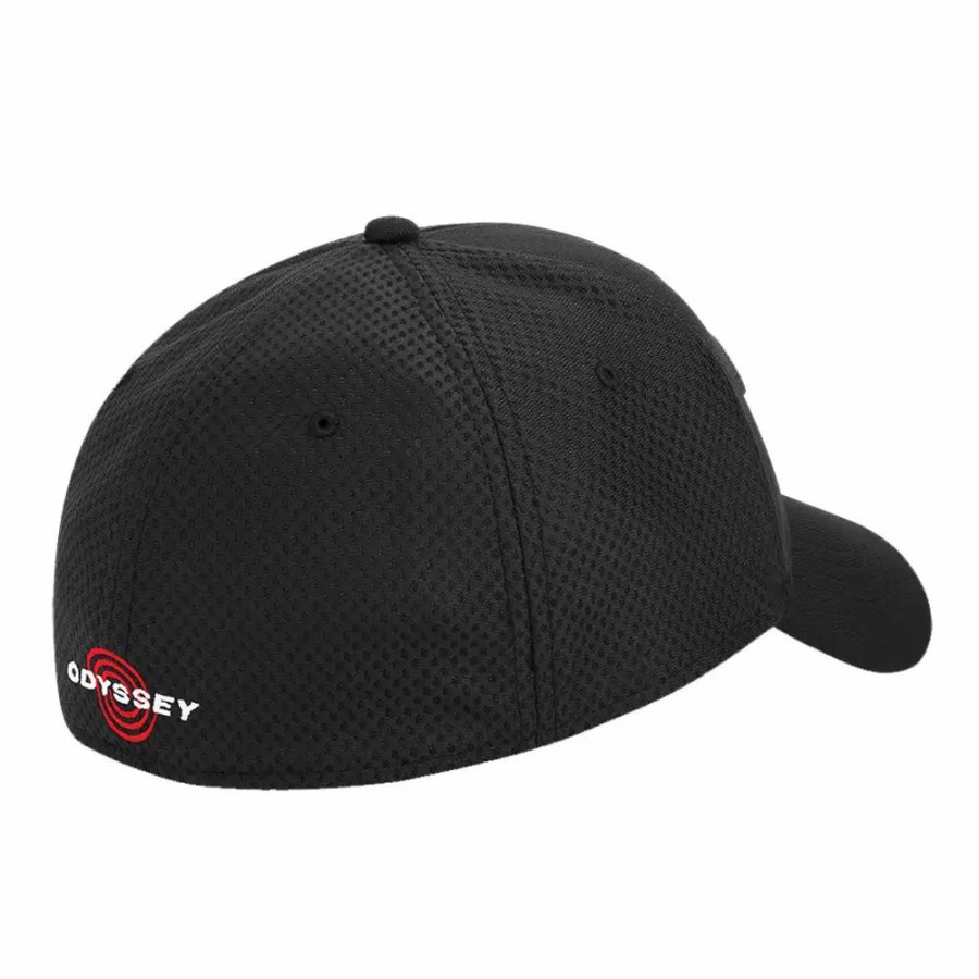 Accessories * | Callaway Mesh Fitted Black Charcoal Mens Cap Blk/Blk/Chcl