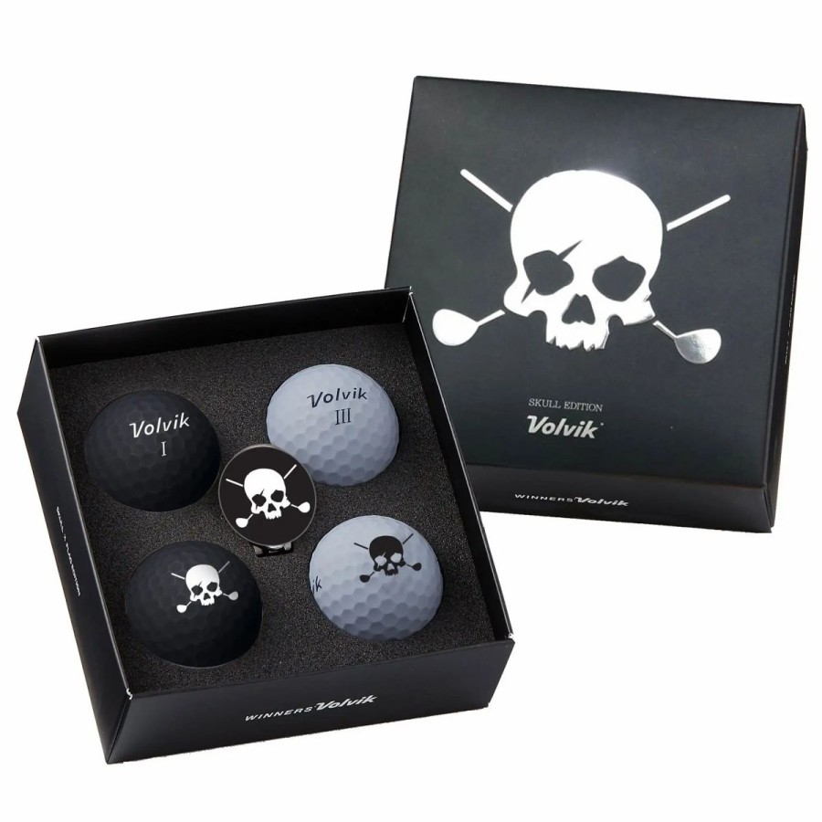 Balls * | Volvik Skull And Crossbones Golf Balls 4 Pack