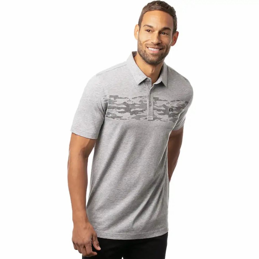 Clothes * | Travismathew Park It Mens Golf Polo Hthr Lt Gy 0Hlg