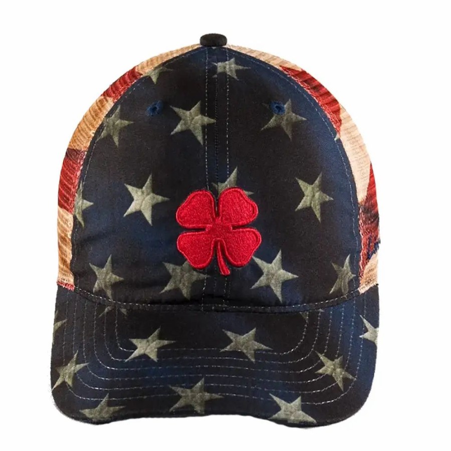 Accessories * | Black Clover Stars And Stripes Mesh Mens Hat Red/Mesh