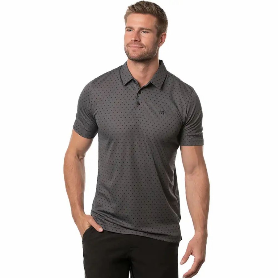 Clothes * | Travismathew Two Hour Delay Mens Golf Polo Htr Dk Gry 9Hdg