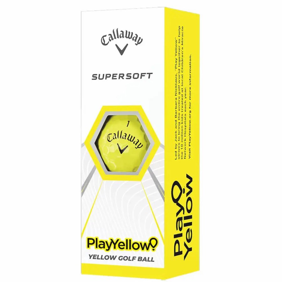 Balls * | Callaway Supersoft Play Yellow Golf Balls Sleeve