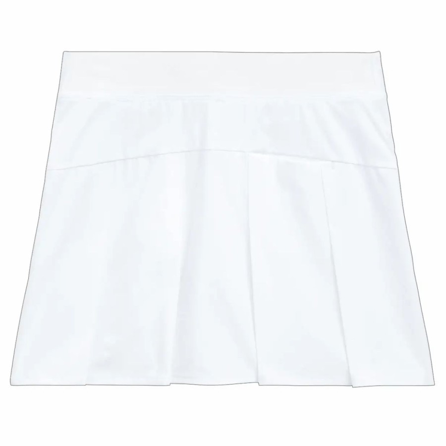 Kids Golf * | Polo Ralph Lauren Polo Golf Ralph Lauren Aim Solid White Girls Golf Skort Pure White