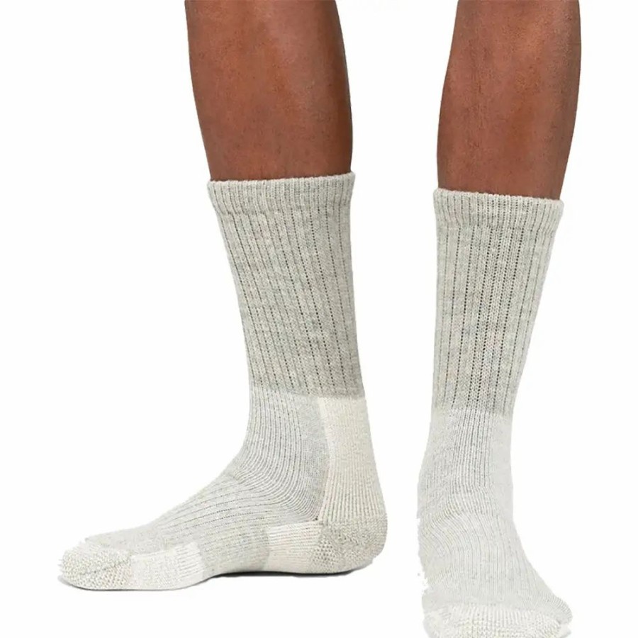 Clothes * | Thorlo Trekking Maximum Cushion Crew Unisex Hiking Socks Light Grey