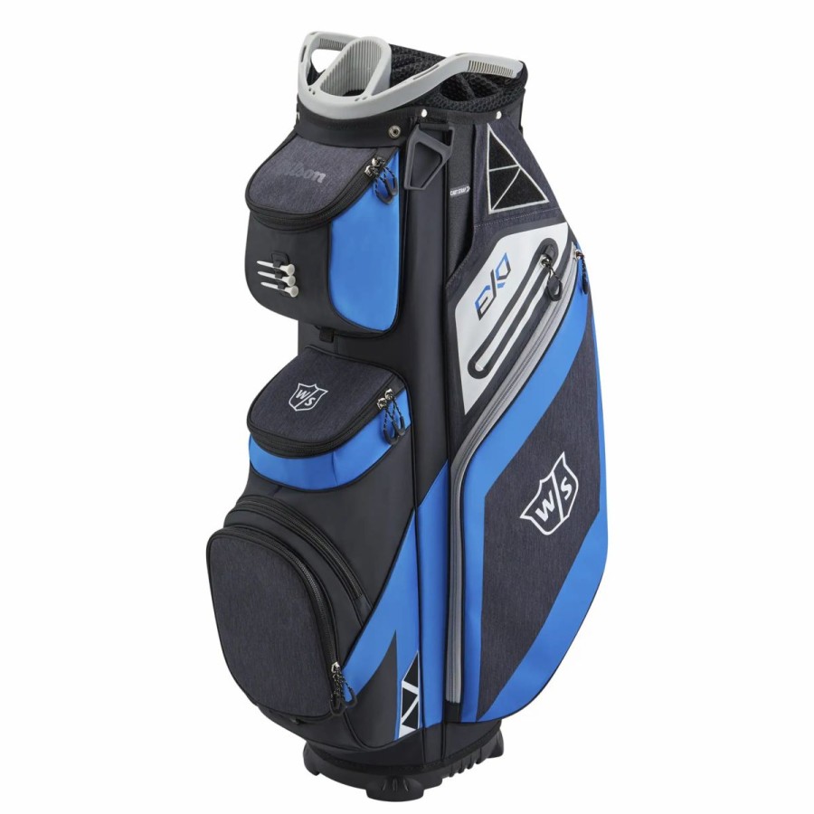 Bags * | Wilson Golf Wilson Exo Black-Royal Golf Cart Bag