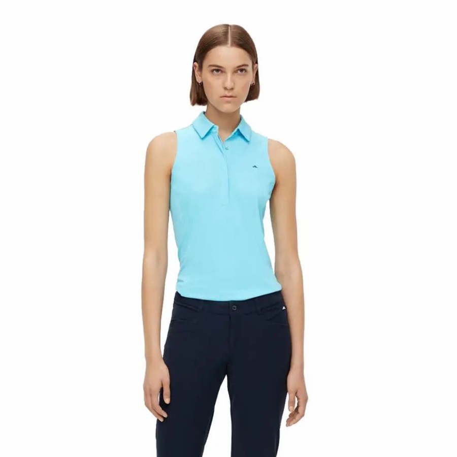 Clothes * | J.Lindeberg J. Lindeberg Dena Womens Sleeveless Golf Polo 2021