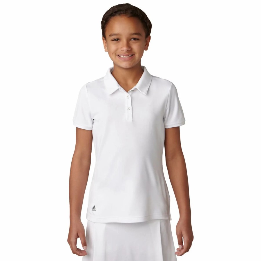 Kids Golf * | Adidas Golf Adidas Tournament Girls Golf Polo White