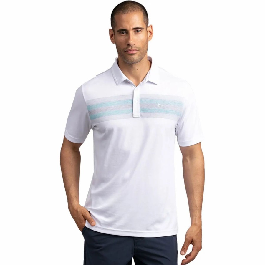 Clothes * | Travismathew Transcontinental Mens Golf Polo White