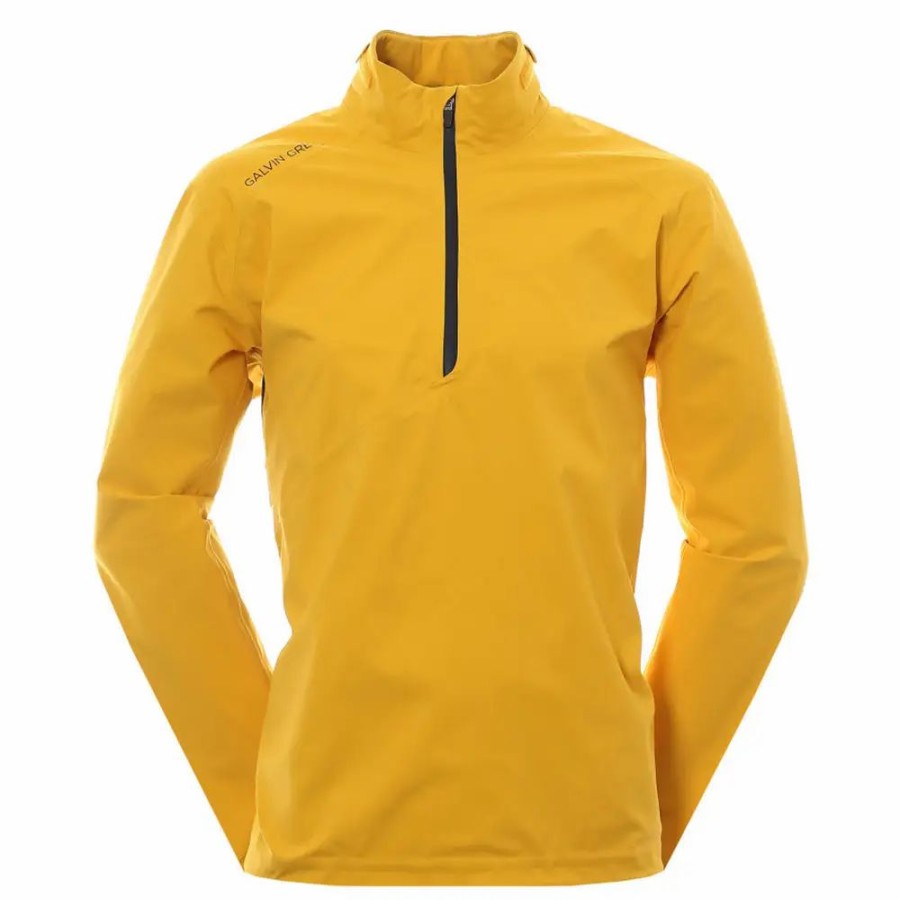 Clothes * | Galvin Green Ames Gore-Tex Paclite Mens 1/2 Zip 43 Gold