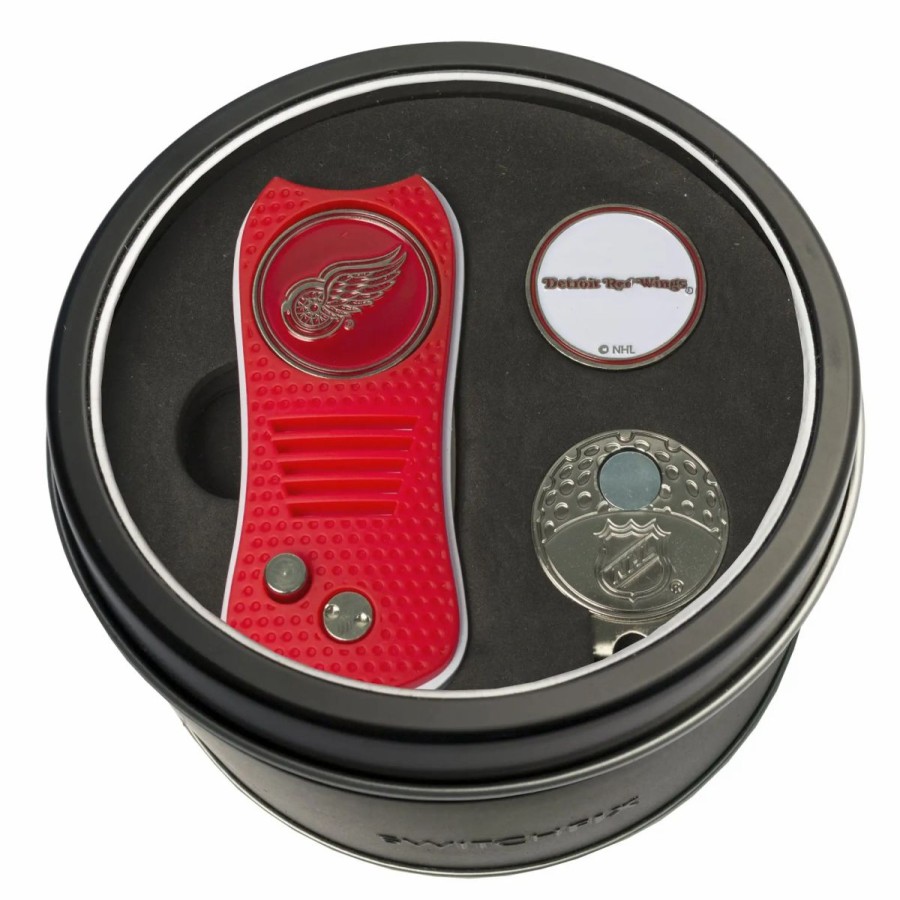 Accessories * | Team Golf Detroit Red Wings Switchblade Divot Tool Cap Clip Ball Marker Tin Gift Set