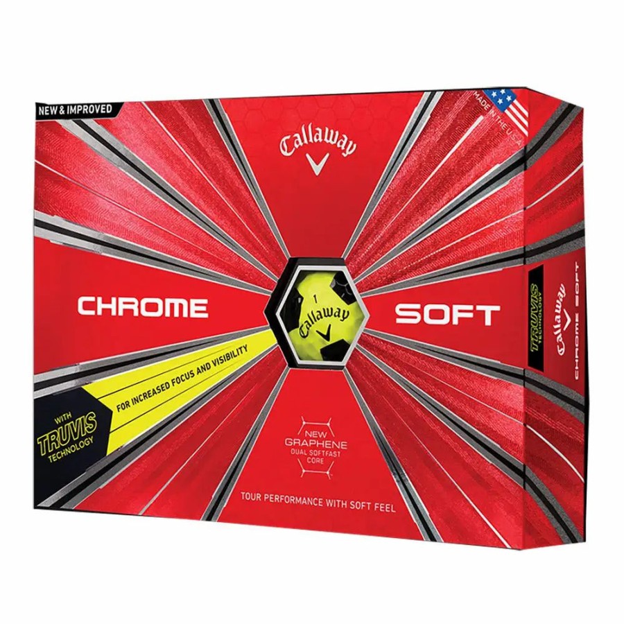 Balls * | Callaway Chrome Soft Truvis Yellow Golf Balls Dozen