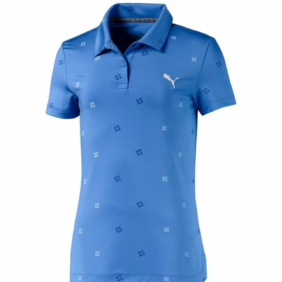 Kids Golf * | Puma Golf Puma Ditsy Girls Golf Polo