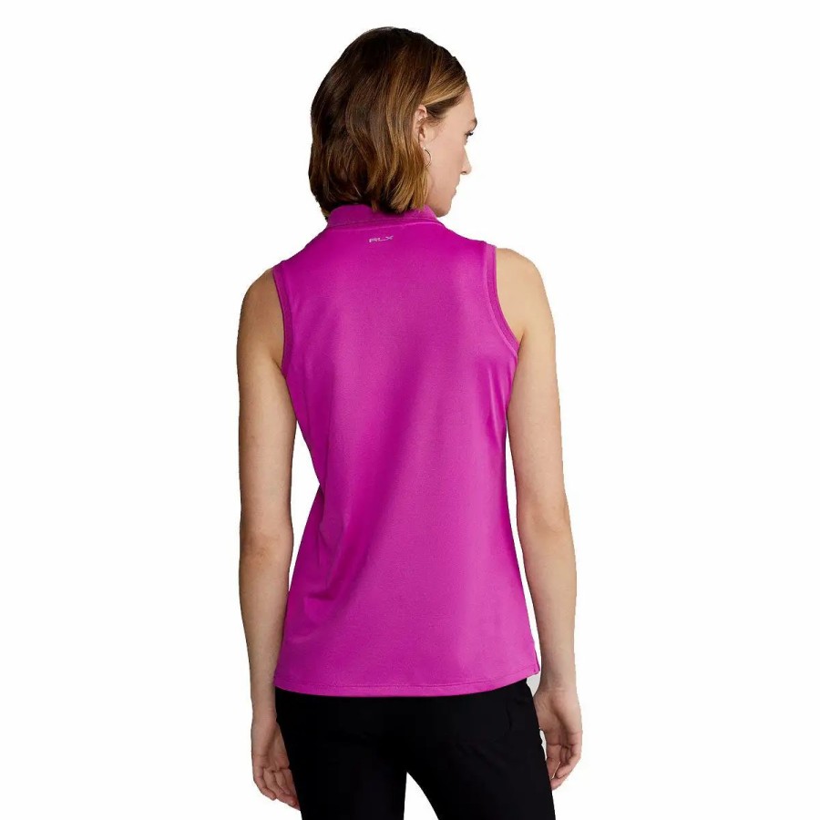 Clothes * | Polo Ralph Lauren Rlx Ralph Lauren Tournament Womens Sleeveless Golf Polo Bright Pink