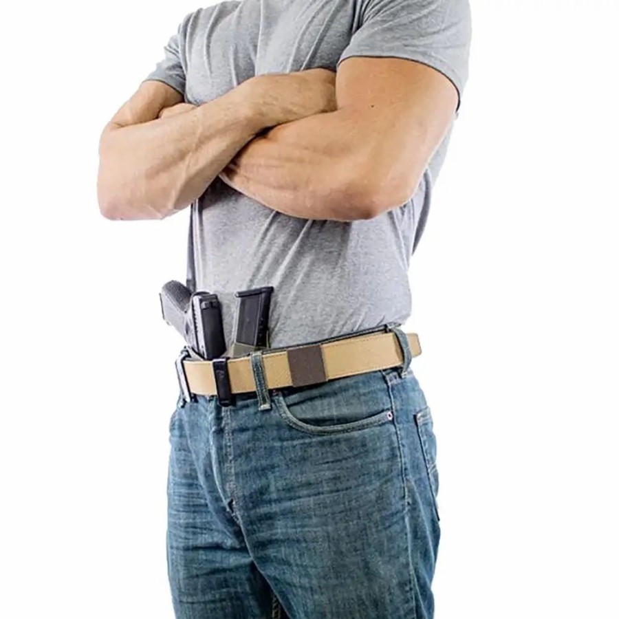 Clothes * | Nexbelt Supreme Appendix 38Mm Mens Gun Belt Coyote