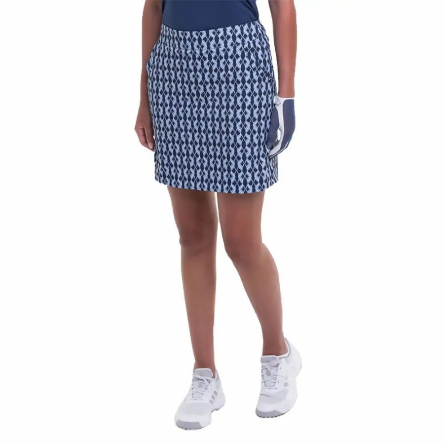 Clothes * | Ep Ny Ep New York Ribbon Lattice Inky 19In Womens Golf Skort Inky Multi 4061