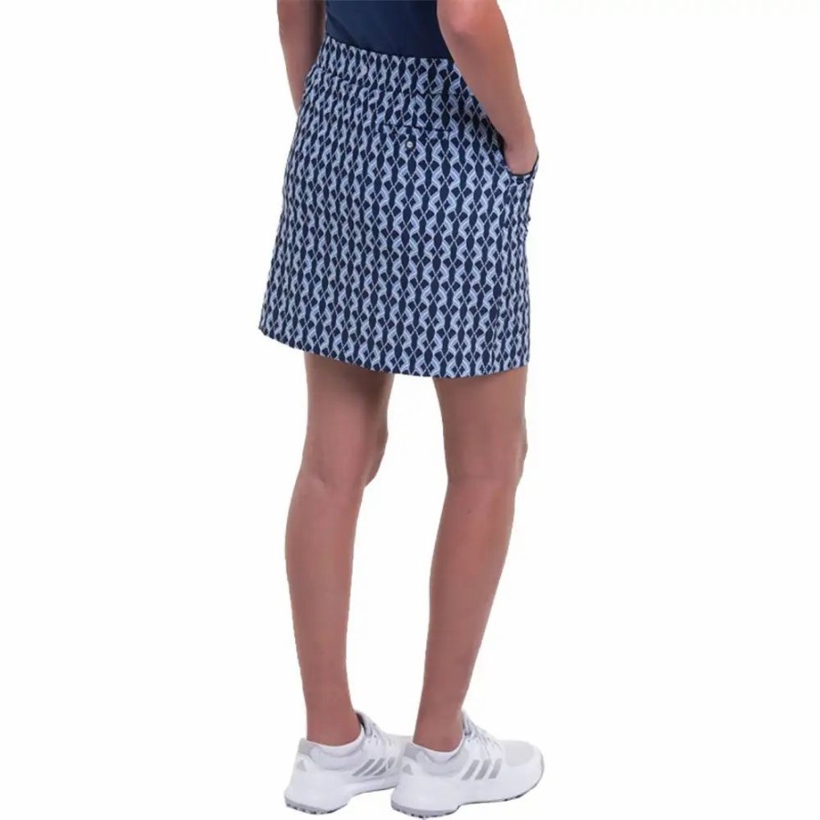 Clothes * | Ep Ny Ep New York Ribbon Lattice Inky 19In Womens Golf Skort Inky Multi 4061