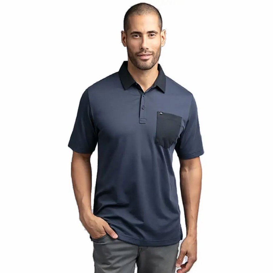 Clothes * | Travismathew No Hitter Mens Polo Shirt Mood Indigo