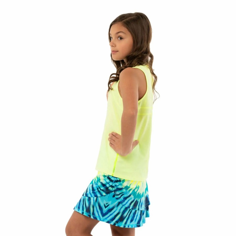 Kids Golf * | Lucky In Love Birdie Girls Sleeveless Golf Polo