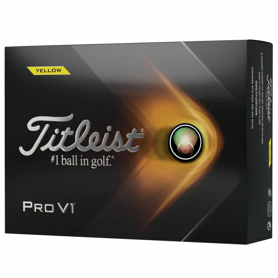 Balls * | Titleist Pro V1 Yellow Golf Balls Dozen