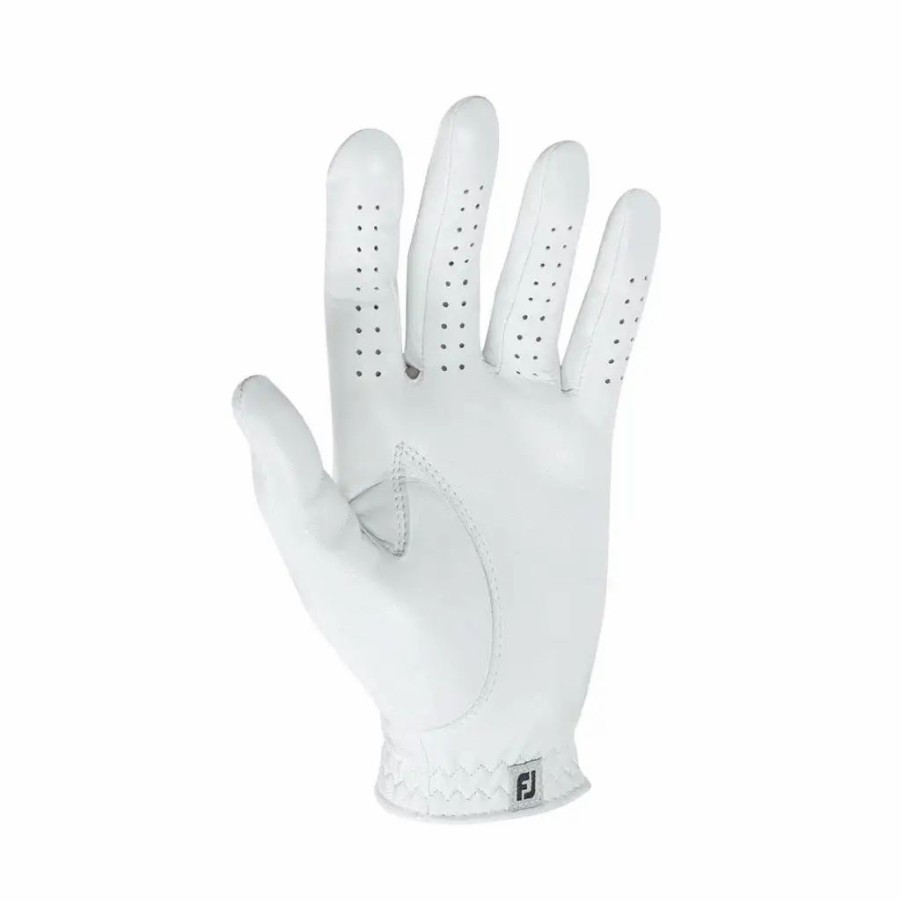 Accessories * | Footjoy Contour Flx Left Hand Regular White Womens Golf Glove Pearl