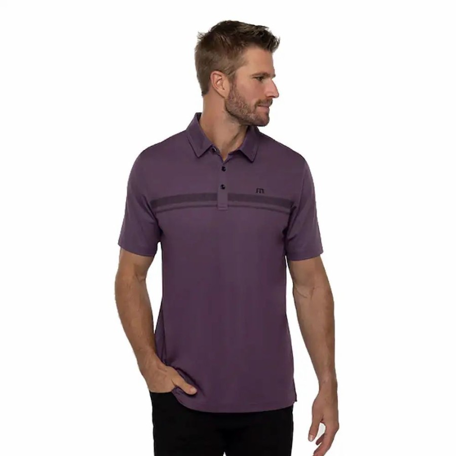 Clothes * | Travismathew Meet In The Lobby Sweet Grape Mens Golf Polo Grape 6Swg