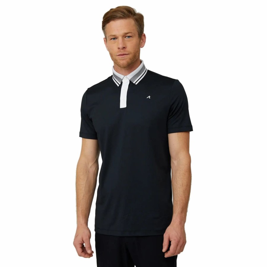 Clothes * | Redvanly Truet Mens Golf Polo Black/White