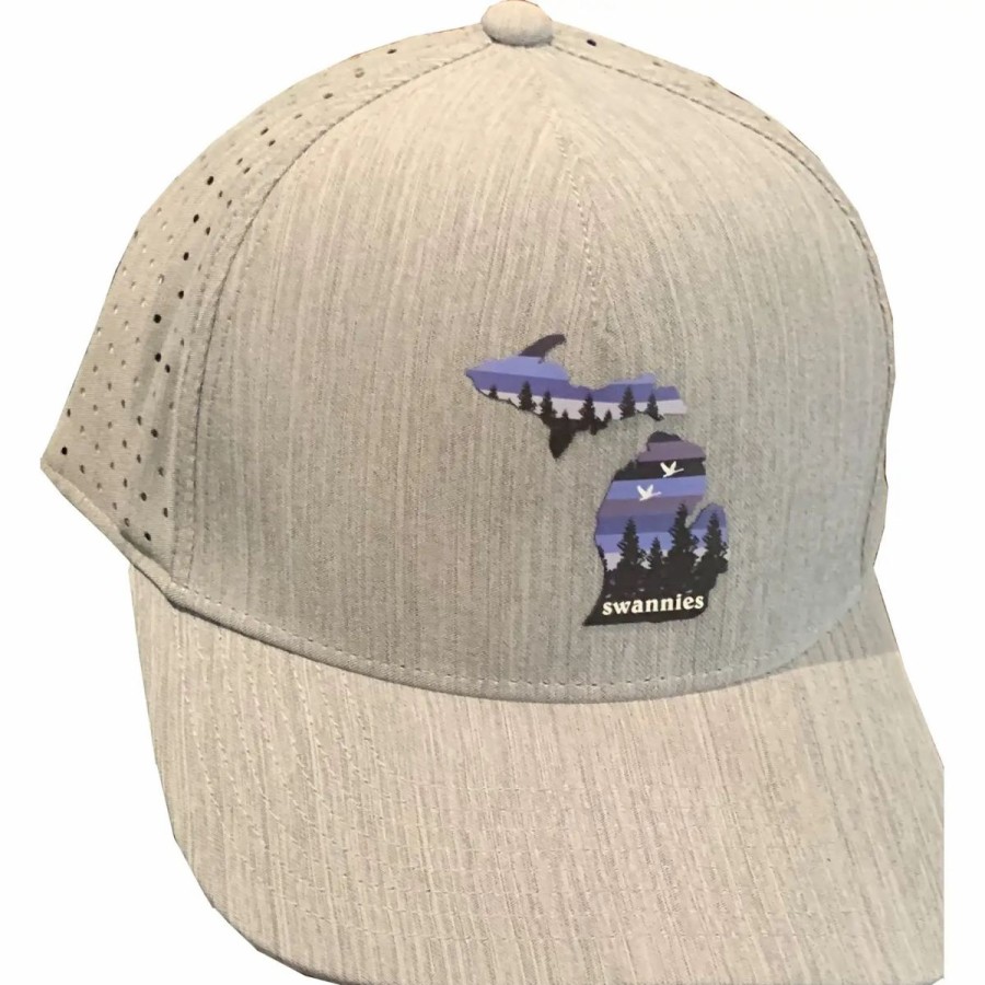 Accessories * | Swannies Michigan Urban Mens Golf Hat Gray Blue Urban