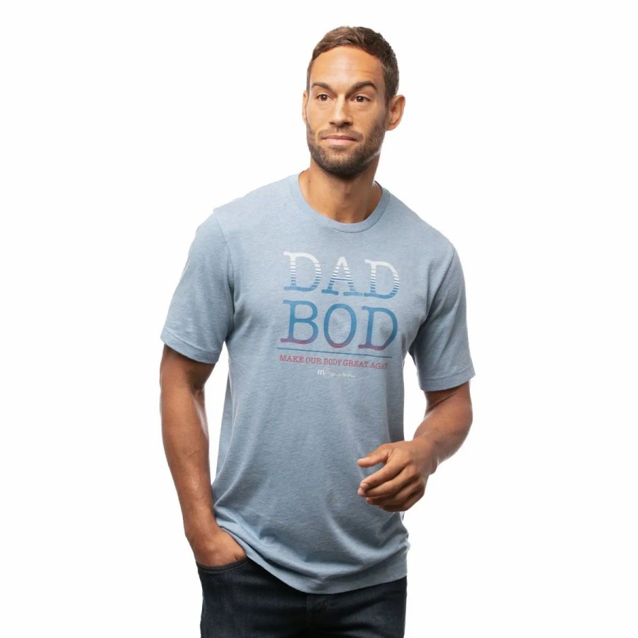 Clothes * | Travismathew Dad Bod Heather Federal Blue Mens Golf T-Shirt Hthr Fedral Blu