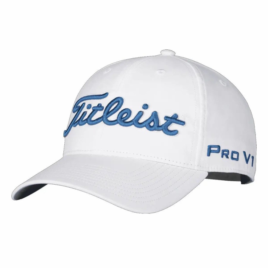 Accessories * | Titleist Tour Performance White Mens Golf Hat