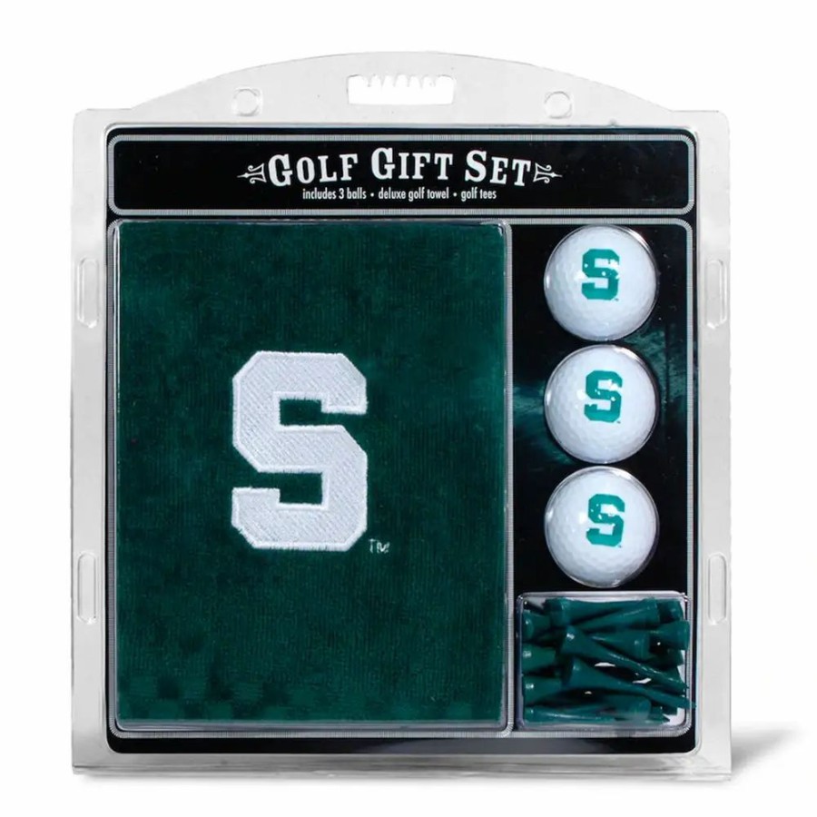 Accessories * | Team Golf Michigan State Spartans Embroidered Towel Gift Set