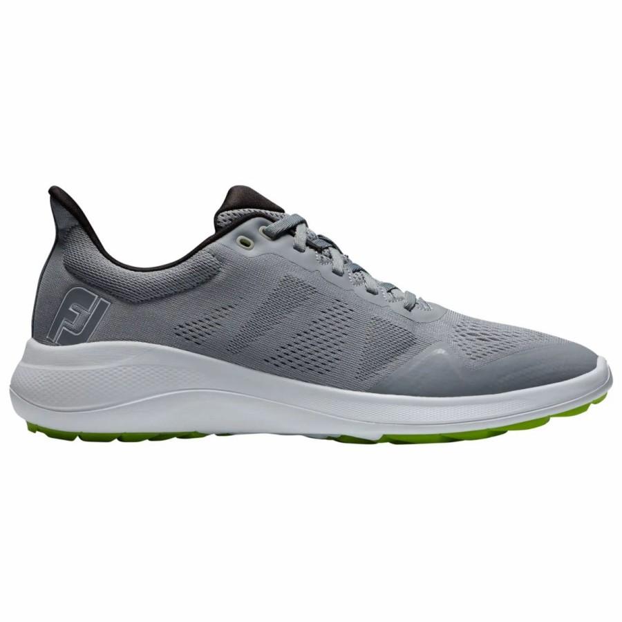 Shoes * | Footjoy Flex Grey-White Mens Golf Shoes Grey/White