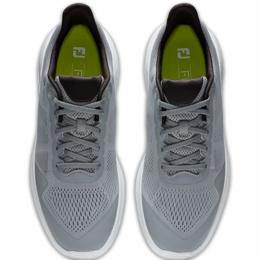 Shoes * | Footjoy Flex Grey-White Mens Golf Shoes Grey/White