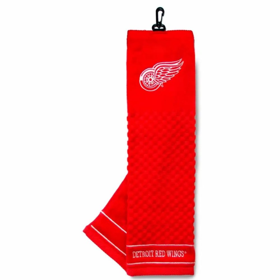 Accessories * | Team Golf Detroit Red Wings Embroidered Golf Towel