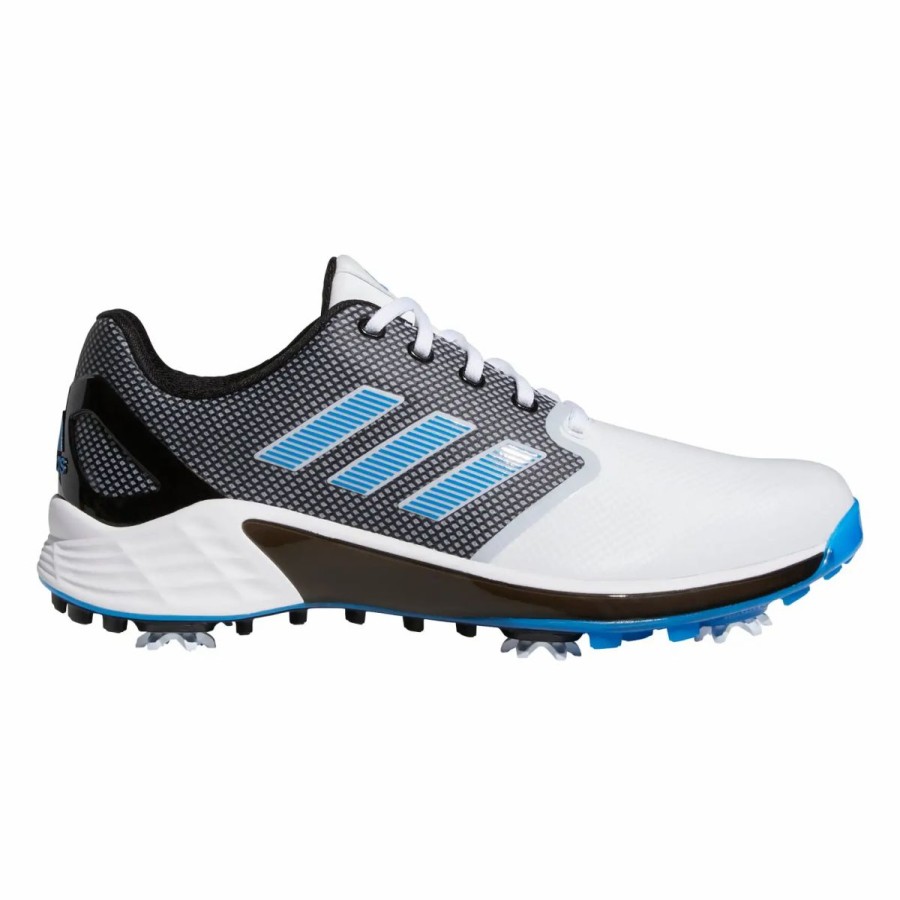 Shoes * | Adidas Golf Adidas Zg21 White-Blue Mens Golf Shoes Wht/Blu/Blk 100