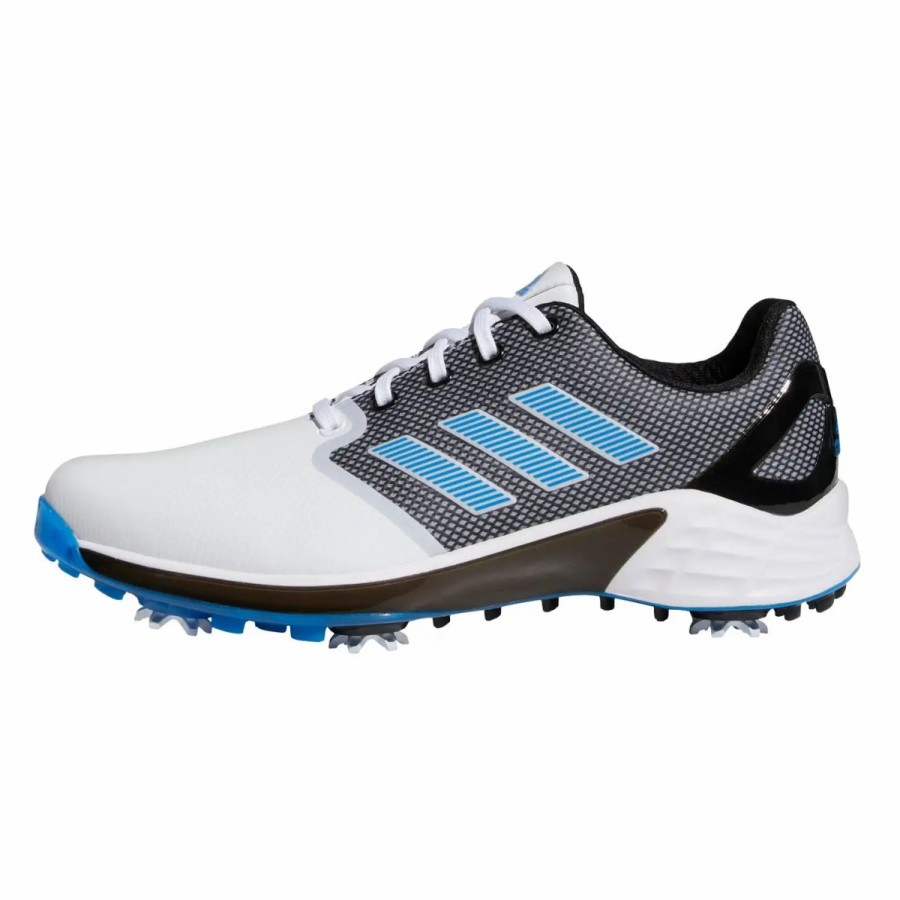 Shoes * | Adidas Golf Adidas Zg21 White-Blue Mens Golf Shoes Wht/Blu/Blk 100